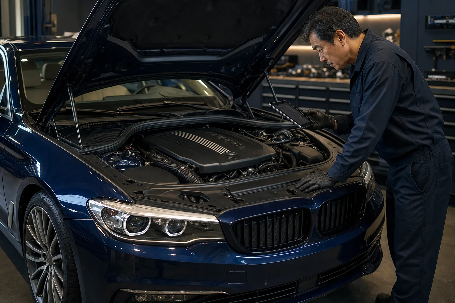 宝马 3 系 E90 M54 发动机故障灯亮混合气过稀维修案例